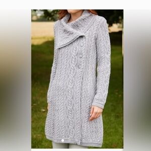 Aran Mor Deirdre Oversized Collar Cardigan